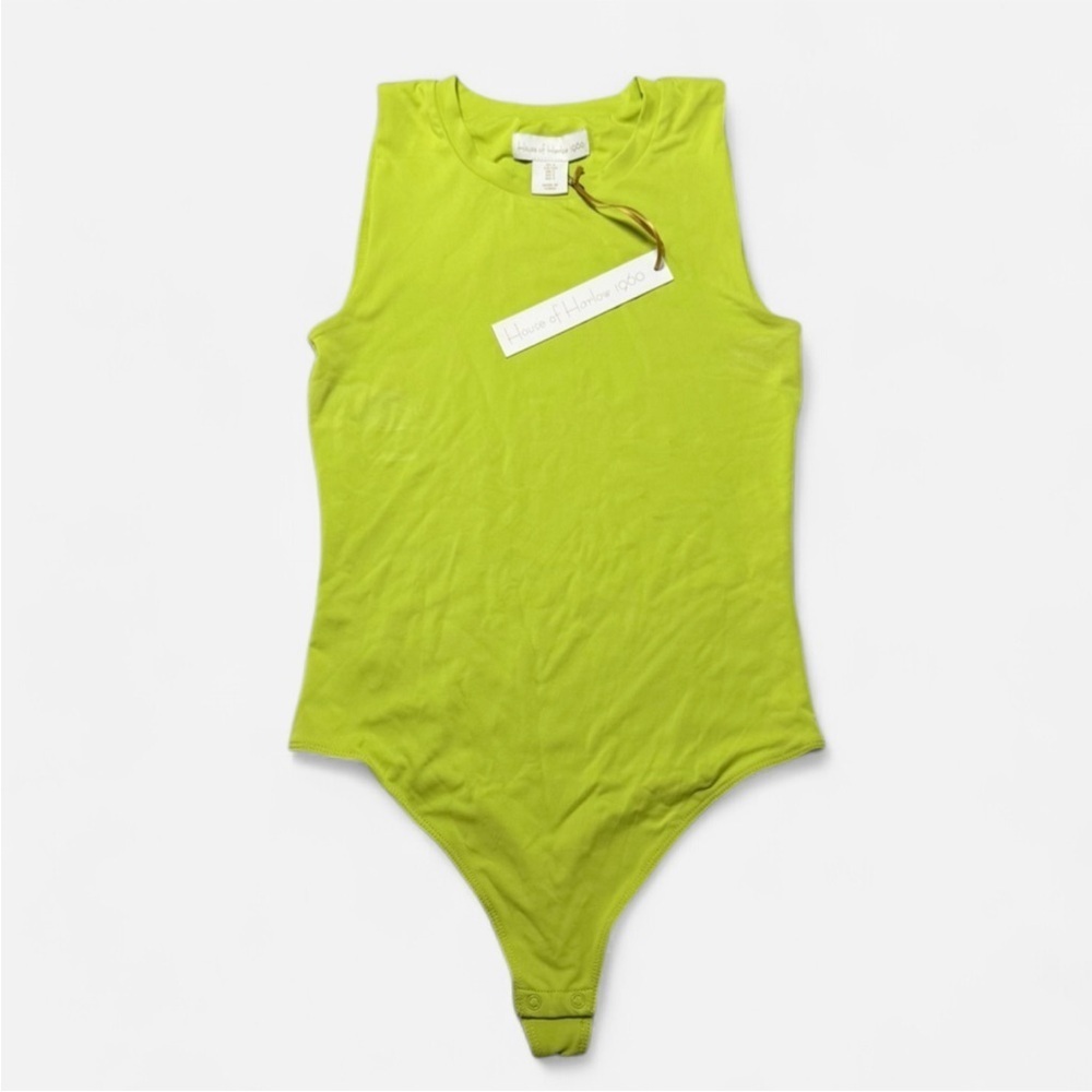 House of Harlow 1960 Chartreuse Green Sleeveless Bodysuit Size S